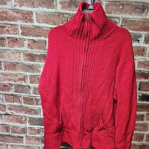 Women's ROSANNA Lambswool Zip Up Sweater Large Vintage